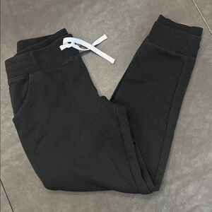 Target Cat & Jack Black Girls Fleece Lined Joggers Sz L (10/12) with Drawstring